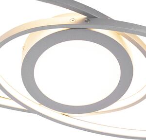 Designerski Plafon / Lampy sufitowe stal 3-stopniowe ściemnianie LED - Axy Oswietlenie wewnetrzne