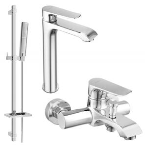 Mexen Pecos DQ72 zestaw wannowy, chrom - 72713DQ72-00