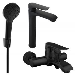 Mexen Pecos R05 zestaw wannowy, czarny - 72713R05-70