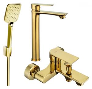 Mexen Royo R62 zestaw wannowy, złoty - 72213R62-50