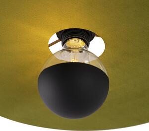 Plafon / Lampy sufitowe czarny klosz płaski zielony 45cm - Combi Oswietlenie wewnetrzne