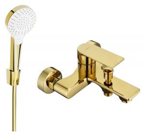 Mexen Royo R05 bateria wannowa z zestawem prysznicowym, złota - 7223R05-50