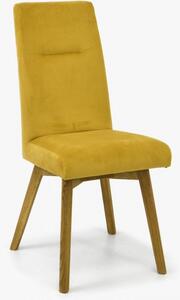 Nowoczesne krzesło do jadalni - żółte, Tina