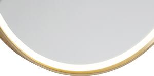 Nowoczesna lampa ścienna złota w tym LED IP44 z lustrem - Miral Oswietlenie wewnetrzne