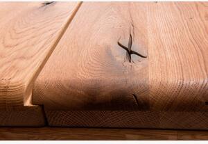 Krótszy stolik pod telewizor wykonany z drewna dębowego, Texas 21