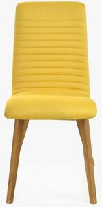 Nowoczesne krzesło do jadalni dąb - żółte, Arosa - Lara