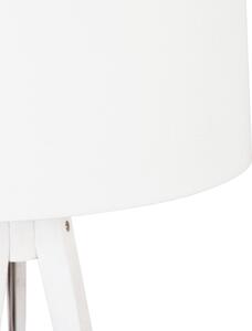 Nowoczesna lampa podłogowa statyw biały z białym kloszem 50 cm - Tripod Classic Oswietlenie wewnetrzne