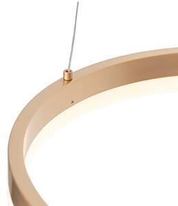 Designerska lampa wisząca złota 40cm LED 3-stopniowe ściemnianie - Anello Oswietlenie wewnetrzne