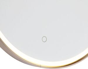 Lustro łazienkowe miedziane 50 cm z diodą LED ze ściemniaczem dotykowym - Miral Oswietlenie wewnetrzne