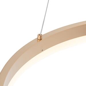 Designerska lampa wisząca złota 60cm LED 3-stopniowe ściemnianie - Anello Oswietlenie wewnetrzne