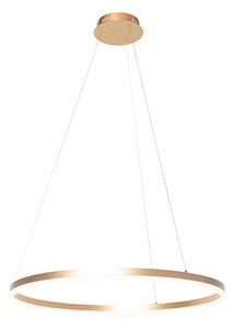 Designerska lampa wisząca złota 80cm LED 3-stopniowe ściemnianie - Anello Oswietlenie wewnetrzne