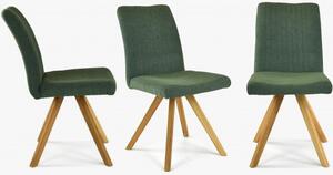 Krzesło nogi dębowe zielone, easy clean Paris