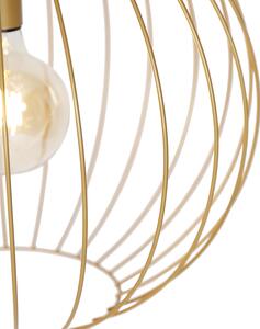 Designerska lampa wisząca złota 50 cm - Wire Dos Oswietlenie wewnetrzne