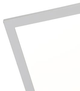 Nowoczesna lampa sufitowa biała w tym LED z pilotem - Mila Oswietlenie wewnetrzne