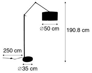 Nowoczesna lampa podłogowa czarny klosz wzór zebra 50 cm - Redakcja Oswietlenie wewnetrzne