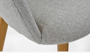 Krzesło z podłokietnikami - Bella, easy clean, siwe