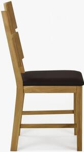 Krzesło dębowe Nora - Pu brown, MEGA akcja
