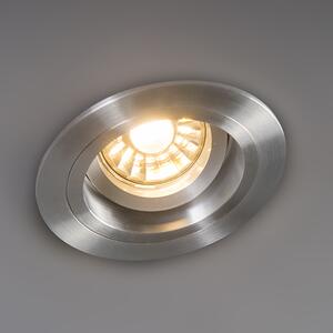 Oprawa wpuszczana w sufit / Oprawa do wbudowania okrągła aluminium regulowana - Chuck Oswietlenie wewnetrzne