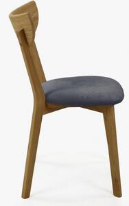 Nowoczesne krzesło Eva z drewna dębowego, siedzisko antracyt