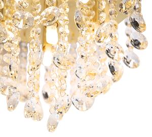 Klasyczna lampa sufitowa złota ze szkłem - Medusa Oswietlenie wewnetrzne