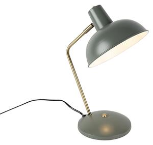 Lampa stołowa Retro zielona z brązem - Milou Oswietlenie wewnetrzne