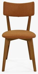 Krzesło tapicerowane - nogi dębowe, Noci pomarańczowe