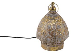 Orientalna lampa stołowa złota 19 cm - Mowgli Oswietlenie wewnetrzne