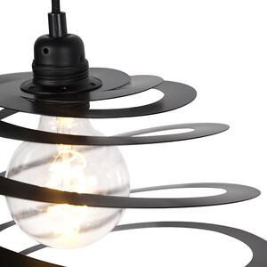 Designerska lampa wisząca 2-źródła światła spiralny klosz 50 cm - Scroll Oswietlenie wewnetrzne