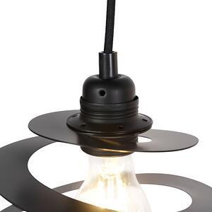 Designerska lampa wisząca 2-źródła światła spiralny klosz 20 cm - Scroll Oswietlenie wewnetrzne