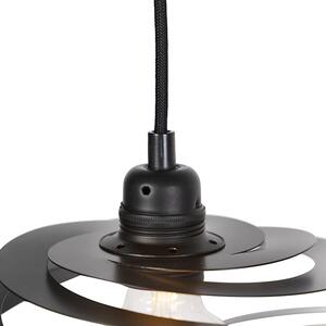 Designerska lampa wisząca 2-źródła światła spiralny klosz 50 cm - Scroll Oswietlenie wewnetrzne