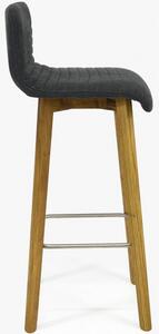 Krzesło barowe dąb, ciemnoszare Arosa