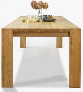 Stół do jadalni dla 10 osób wykonany z litego drewna dębowego, Zlatko 240 x 100 cm