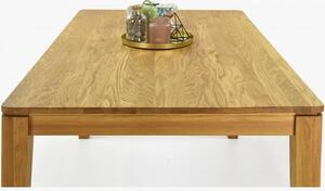 Stół do jadalni wykonany z litego drewna dębowego, Houston 140-190 x 90 cm