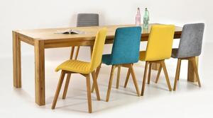 Stół jadalny dla 10 osób z litego drewna dębowego + krzesła , Zlatko 240 x 100 cm