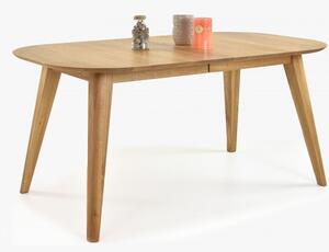Rozkładany stół owalny, lity dąb, Otawa XL 160-200 cm