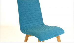 Krzesła tapicerowane Arosa z nogami dębowymi i stół jadalny dąb York