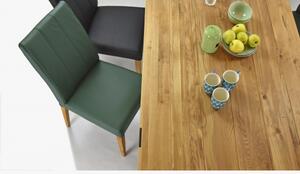 Krzesło do jadalni skóra naturalna - zielone Klaudia