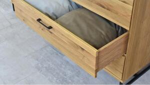 Duża komoda do sypialni - styl loftowy - lite drewno, Lagos 49