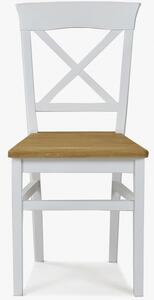 Krzesło dębowe Torina dąb + białe