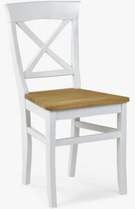 Krzesło dębowe Torina dąb + białe