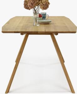 Stół z litego dębu 160 x 90, designerskie nogi, Kolin
