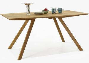 Stół z litego dębu 160 x 90, designerskie nogi, Kolin