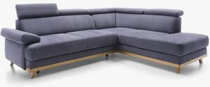 Nowoczesna sofa narożna Memo na drewnianych nogach więcej kolorów