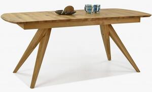 Designerski stół rozkładany z litego dębu, Anor 180-220 x 90 cm