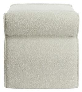 Kremowy puf z materiału bouclé Nafya – Light & Living