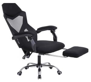 Ergonomiczny Fotel Gamingowy/Biurowy X (Biały) - czarny