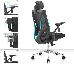 Fotel ergonomiczny biurowy z podłokietnikiem 4D NERD
