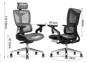 Ergonomiczny fotel biurowy regulowany 4D HILDE