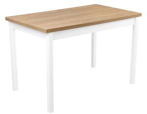 Stół Rozkładany do Kuchni ALB1L 120/150x80 Biały/Dąb Grandson