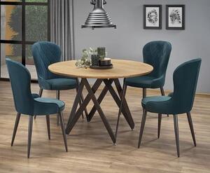 Industrialny stół okrągły do jadalni 120 cm loft | Umeblowana.com